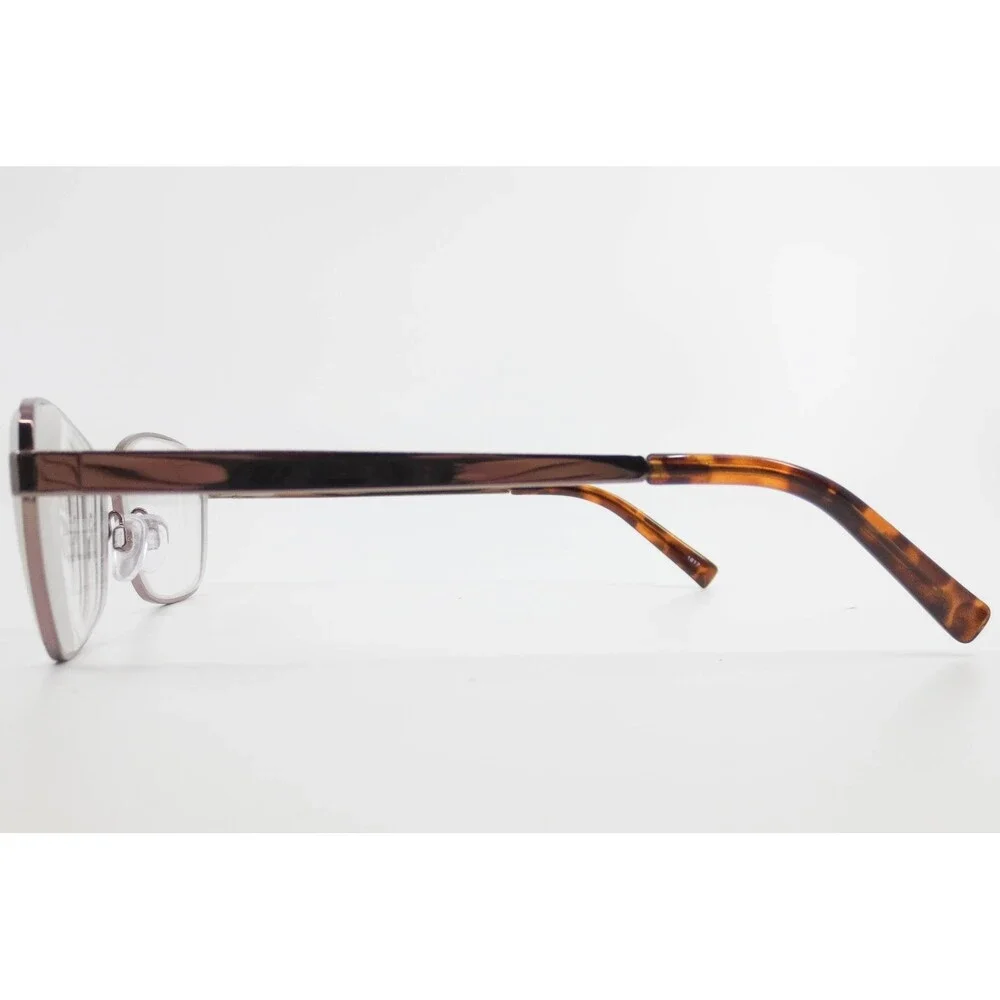 White Mountain WM 7100 LBR Light Brown Metal Rectangular Eyeglasses 54-17-140